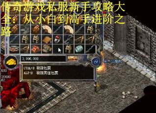 传奇游戏私服新手攻略大全：从小白到高手进阶之路