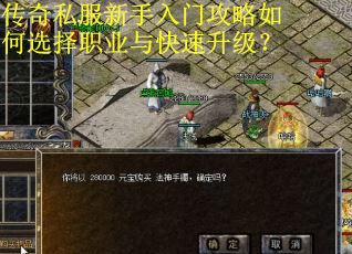 传奇私服新手入门攻略如何选择职业与快速升级？