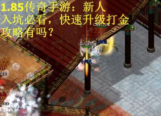 1.85传奇手游：新人入坑必看，快速升级打金攻略有吗？