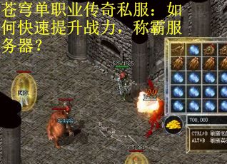 苍穹单职业传奇私服：如何快速提升战力，称霸服务器？