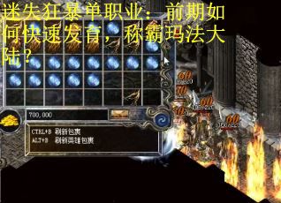 迷失狂暴单职业：前期如何快速发育，称霸玛法大陆？