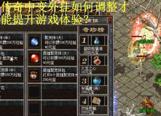 传奇中变外挂如何调整才能提升游戏体验? 传奇中变外挂如何调整才能提升游戏体验?