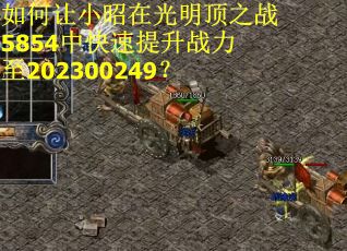 如何让小昭在光明顶之战5854中快速提升战力至202300249？